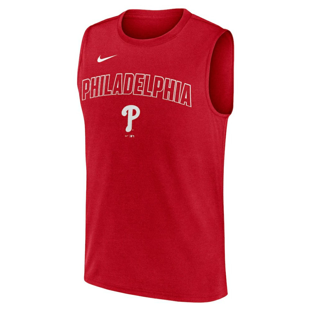 Philadelphia Phillies Nike Knockout Dri-FIT Muscle Tank Top - Red Tanks