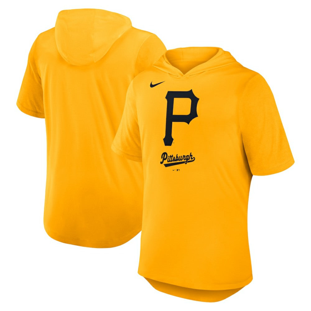 Pittsburgh Pirates Nike Tri-Blend Hoodie T-Shirt - Gold Hoodies