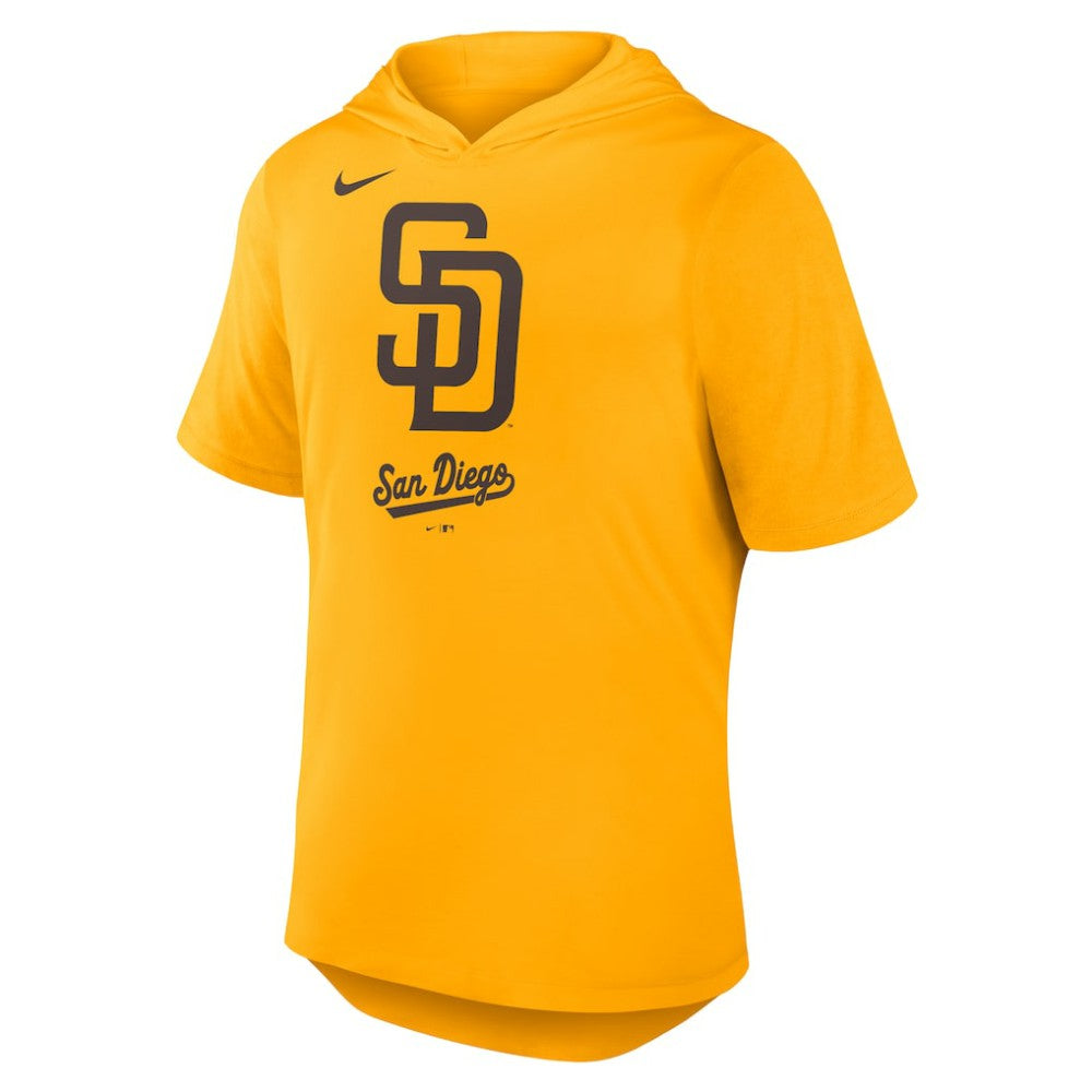 San Diego Padres Nike Tri-Blend Hoodie T-Shirt - Gold Hoodies