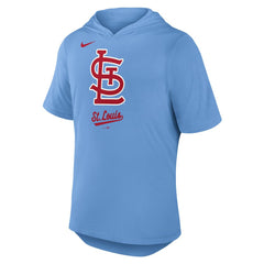 St. Louis Cardinals Nike Tri-Blend Hoodie T-Shirt - Light Blue Hoodies