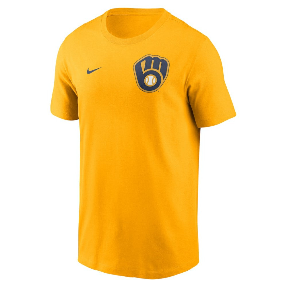 Milwaukee Brewers Nike 2-Hit T-Shirt - Gold T-shirts