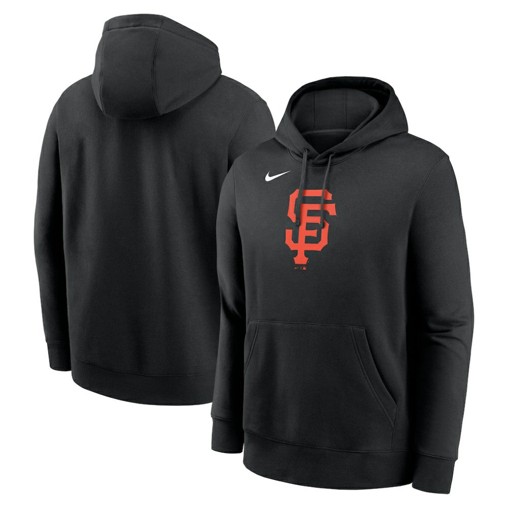 San Francisco Giants Nike Logo Club Fleece Hoodie - Black Hoodies