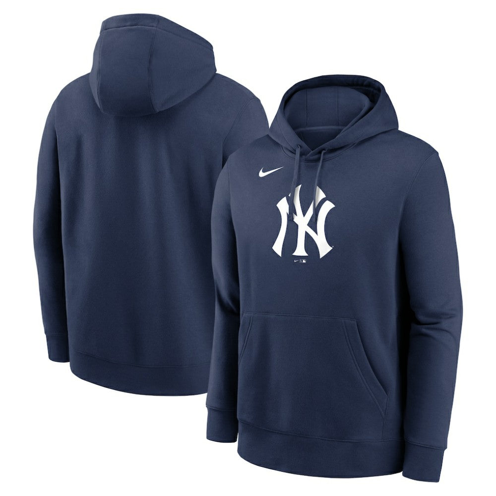 New York Yankees Nike Logo Club Fleece Hoodie - Navy Hoodies