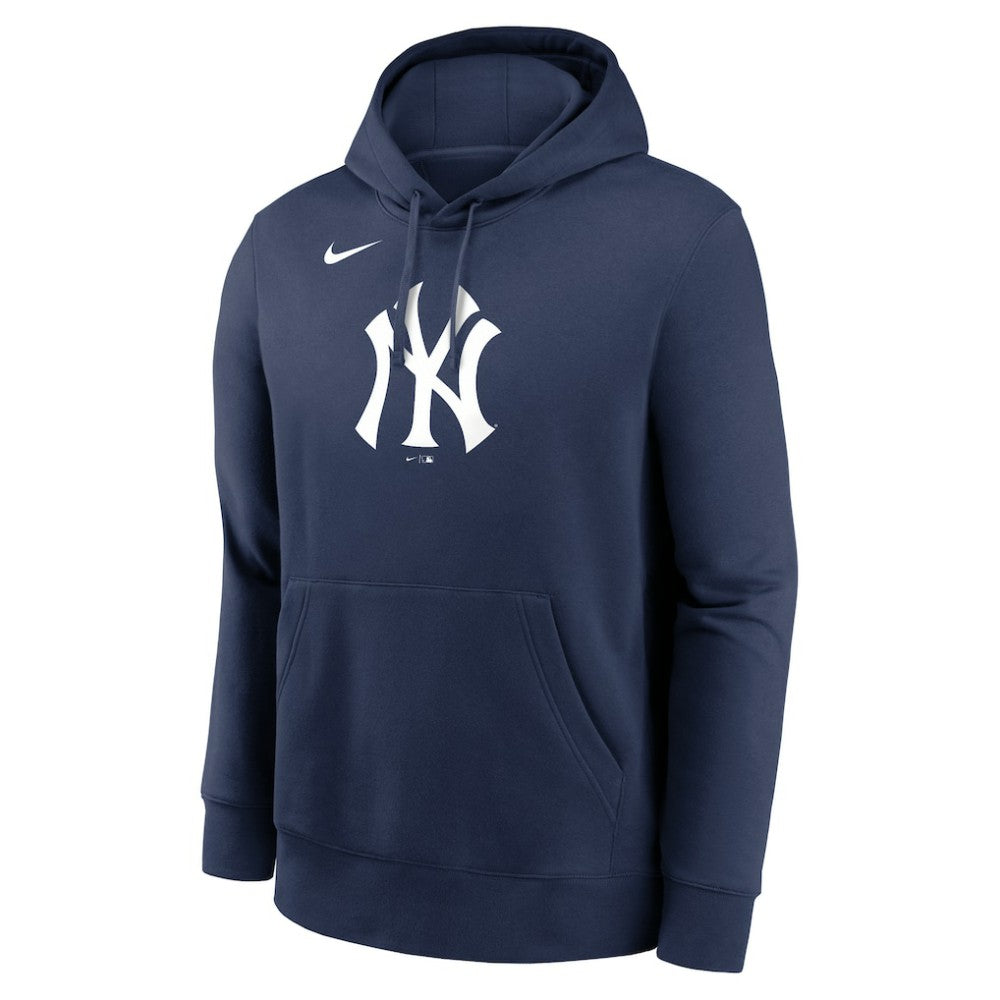 New York Yankees Nike Logo Club Fleece Hoodie - Navy Hoodies