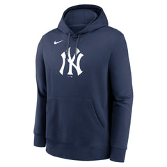 New York Yankees Nike Logo Club Fleece Hoodie - Navy Hoodies