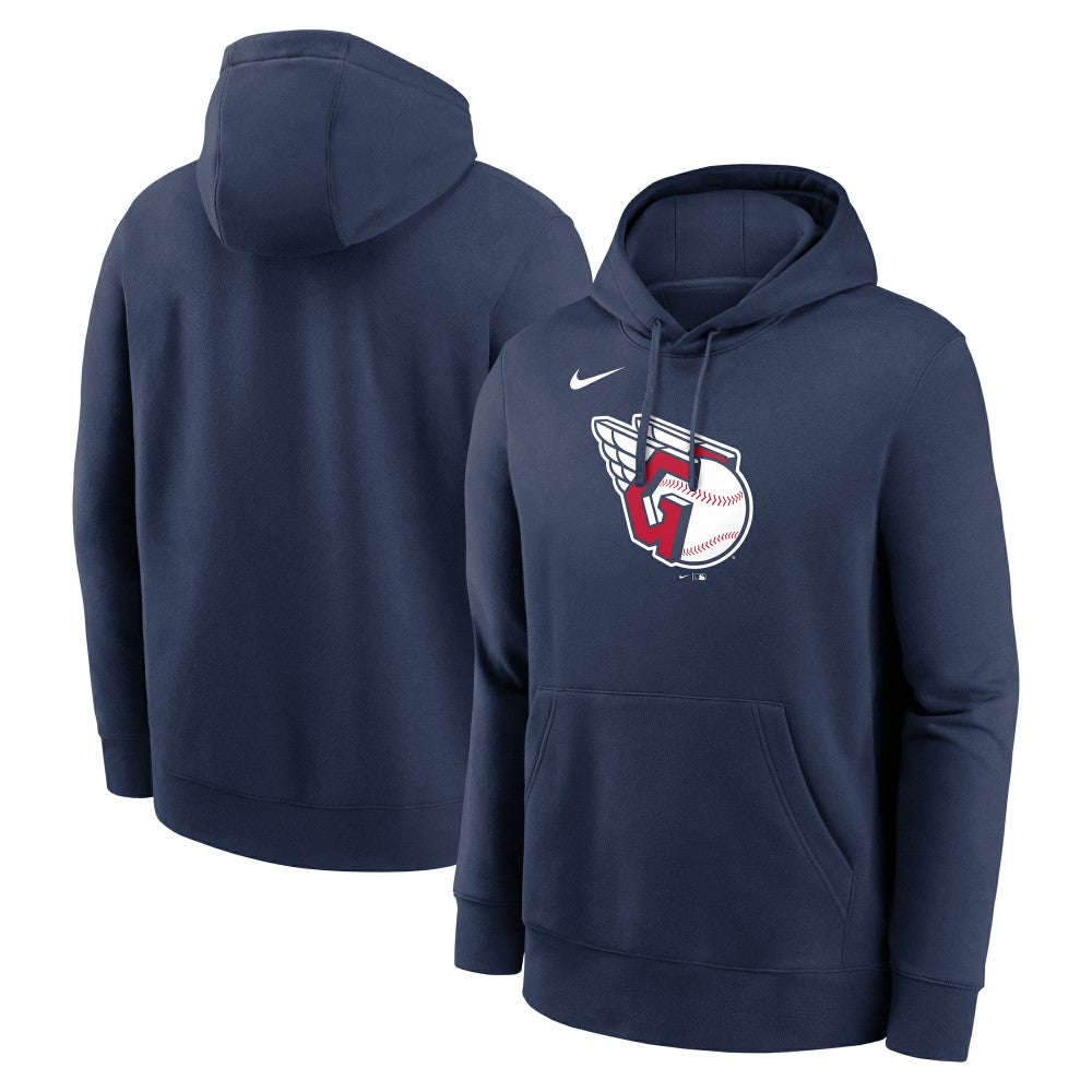 Cleveland Guardians Nike Logo Club Fleece Hoodie - Navy Hoodies