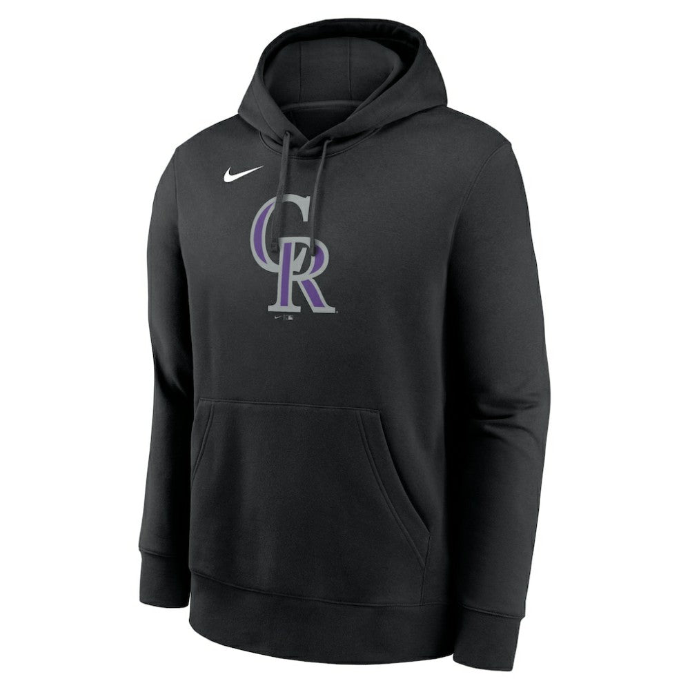 Colorado Rockies Nike Logo Club Fleece Hoodie - Black Hoodies