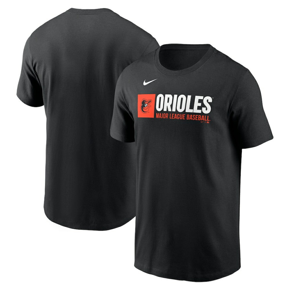 Baltimore Orioles Nike Team Block T-Shirt - Black T-shirts