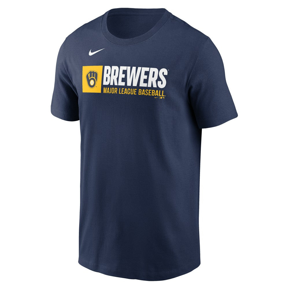 Milwaukee Brewers Nike Team Block T-Shirt - Navy T-shirts