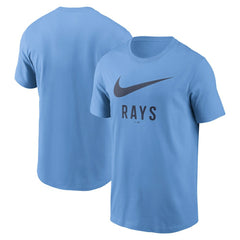 Tampa Bay Rays Nike Swoosh T-Shirt - Light Blue T-shirts