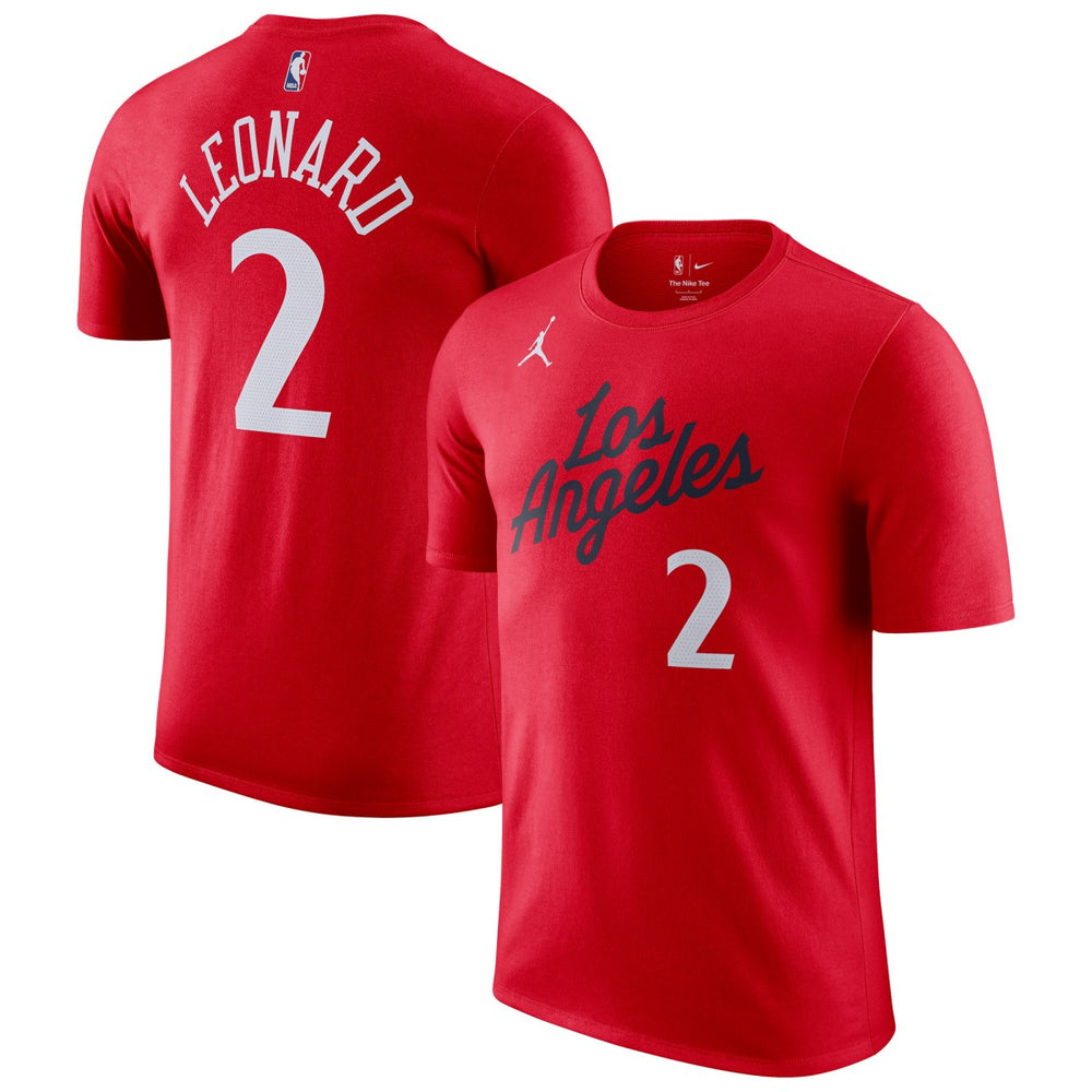 Kawhi Leonard LA Clippers Jordan Brand Statement Edition Name & Number T-Shirt Red