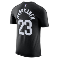 Lauri Markkanen Utah Jazz Jordan Brand Statement Edition Name & Number T-Shirt Black
