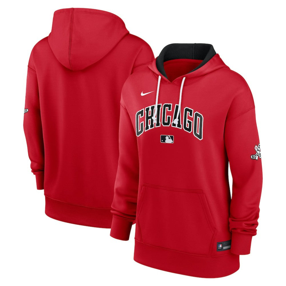 Chicago White Sox Nike Women's 2025 City Connect Authentic Collection Therma-FIT Hoodie - Red Hoodies