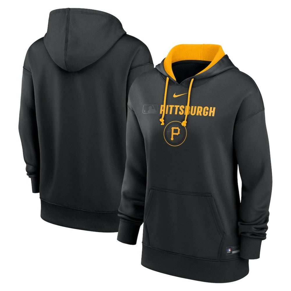 Pittsburgh Pirates Nike Women's City Connect Authentic Collection Therma-FIT Hoodie - Black Hoodies
