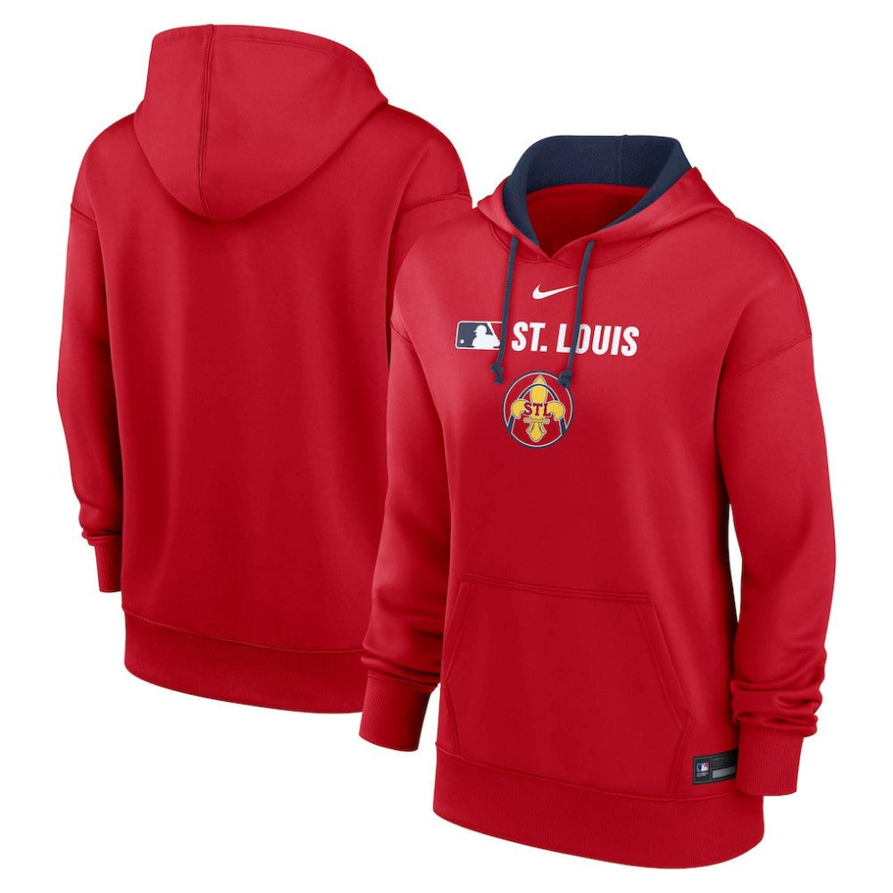 St. Louis Cardinals Nike Women's City Connect Authentic Collection Therma-FIT Hoodie - Red Hoodies