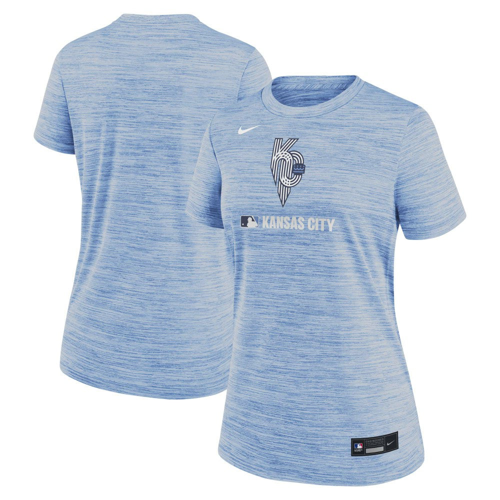 Kansas City Royals Nike Women's Authentic Collection City Connect Velocity Dri-FIT T-Shirt - Light Blue T-shirts