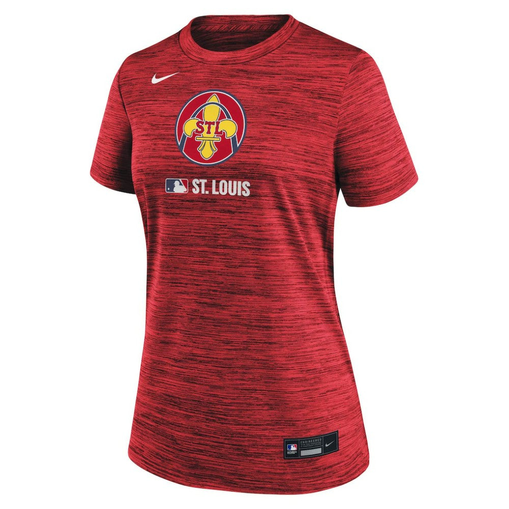 St. Louis Cardinals Nike Women's Authentic Collection City Connect Velocity Dri-FIT T-Shirt - Red T-shirts