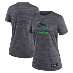 Tampa Bay Rays Nike Women's Authentic Collection City Connect Velocity Dri-FIT T-Shirt - Charcoal T-shirts