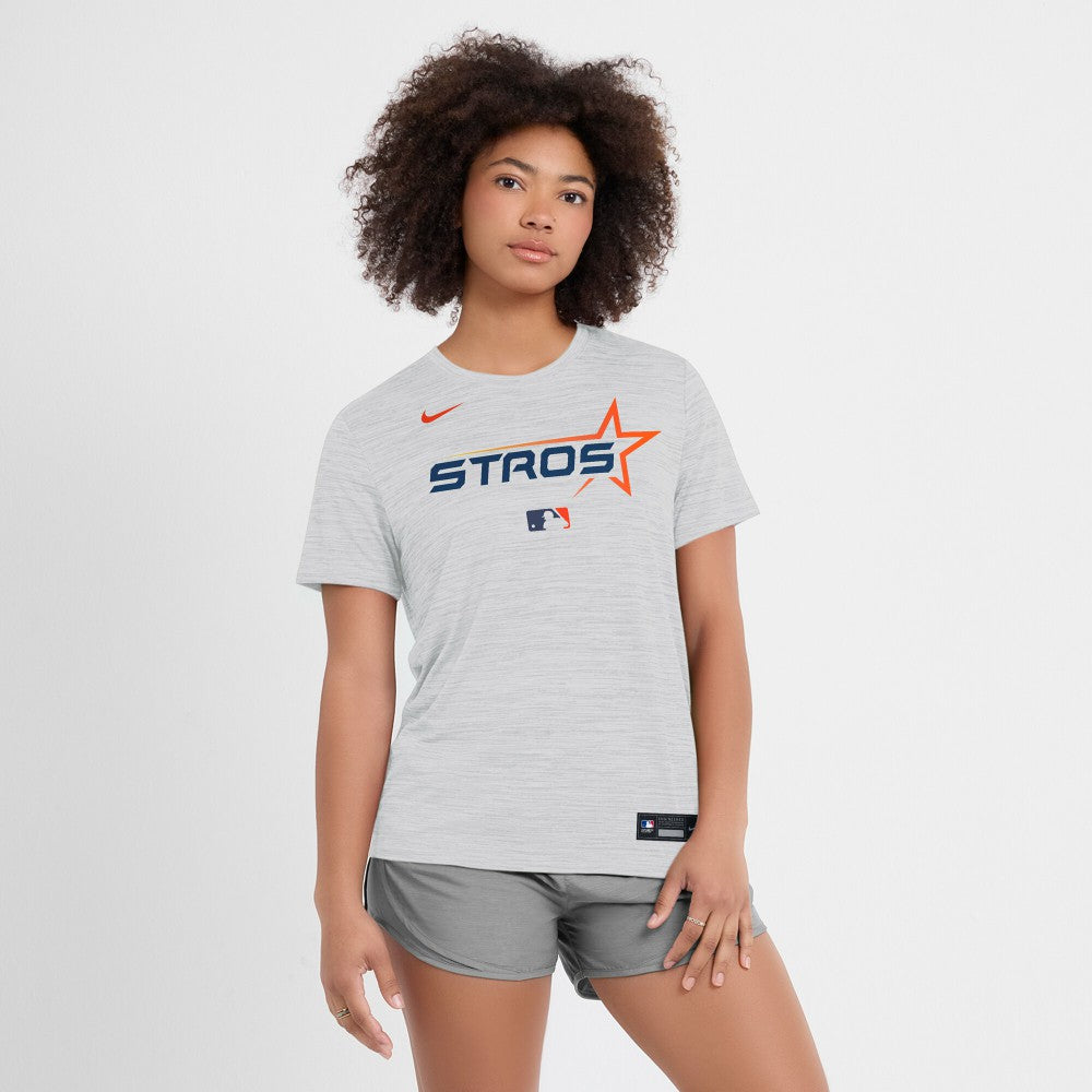Houston Astros Nike Women's 2025 City Connect Authentic Collection Velocity Dri-FIT T-Shirt - White T-shirts