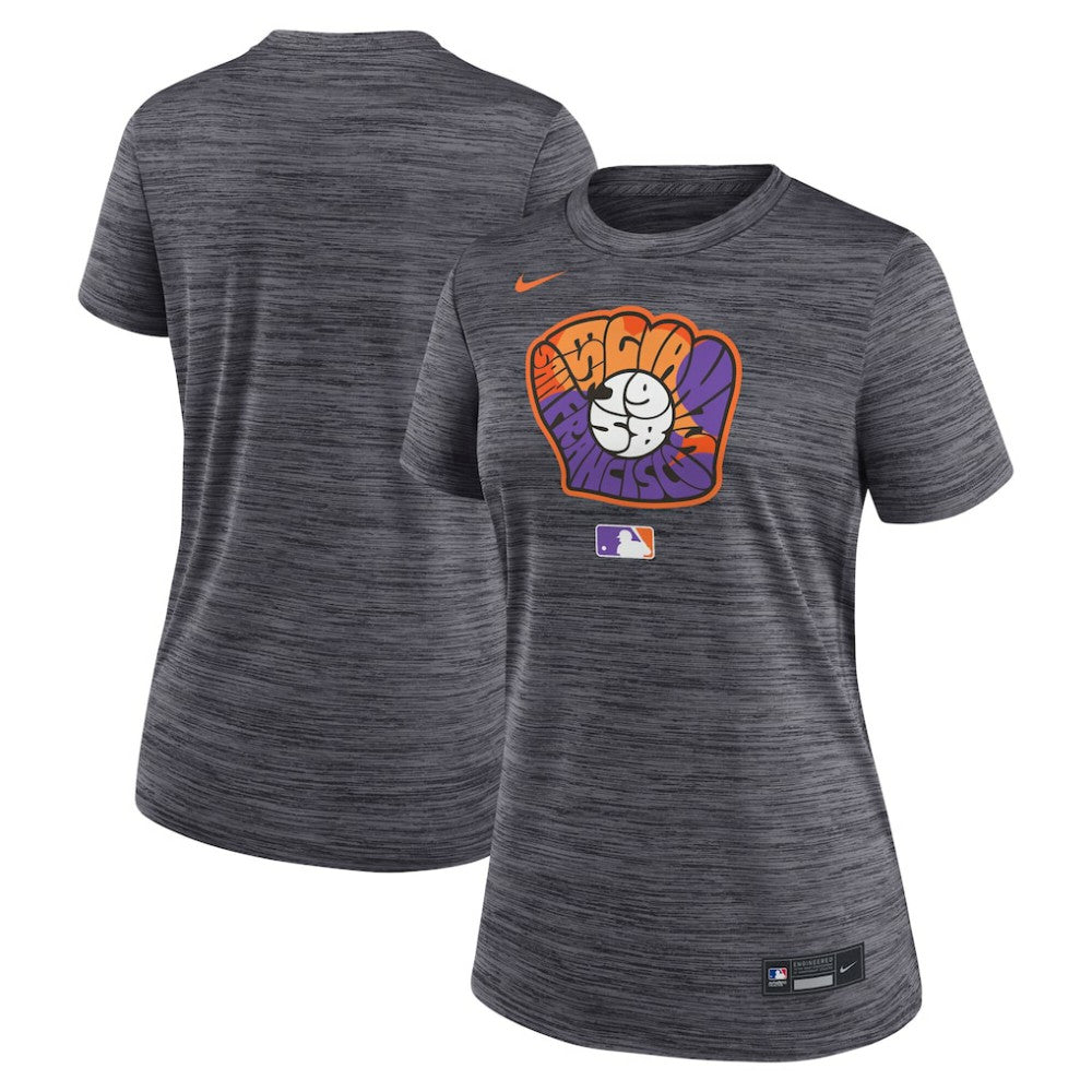San Francisco Giants Nike Women's 2025 City Connect Authentic Collection Velocity Dri-FIT T-Shirt - Black T-shirts