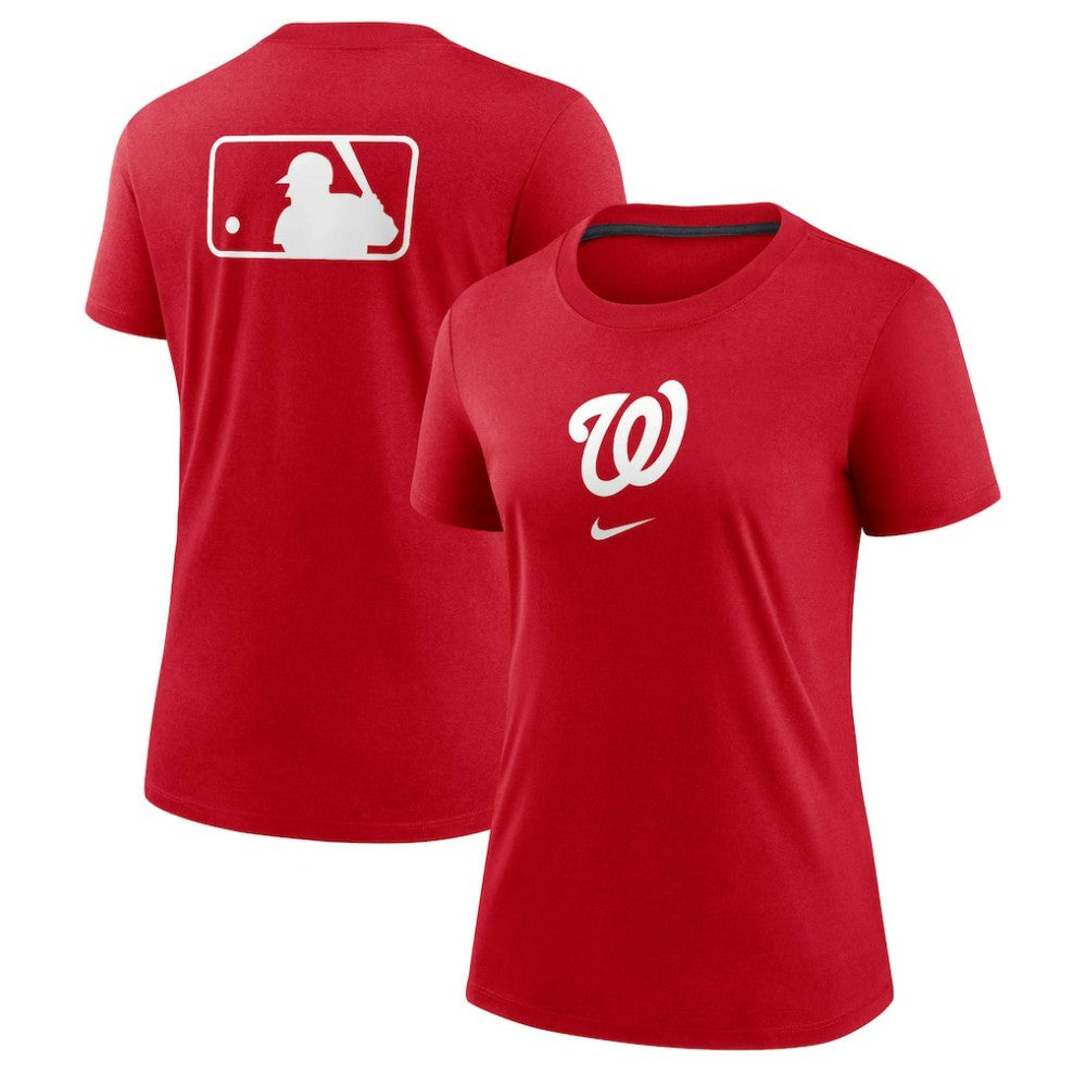 Washington Nationals Nike Women's Authentic Collection Early Work Tri-Blend T-Shirt - Red T-shirts