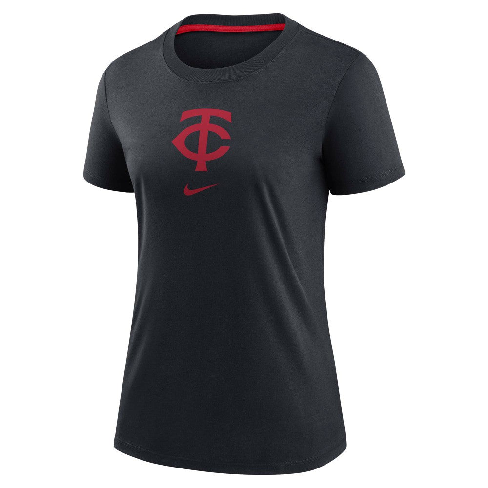 Minnesota Twins Nike Women's Authentic Collection Early Work Tri-Blend T-Shirt - Navy T-shirts