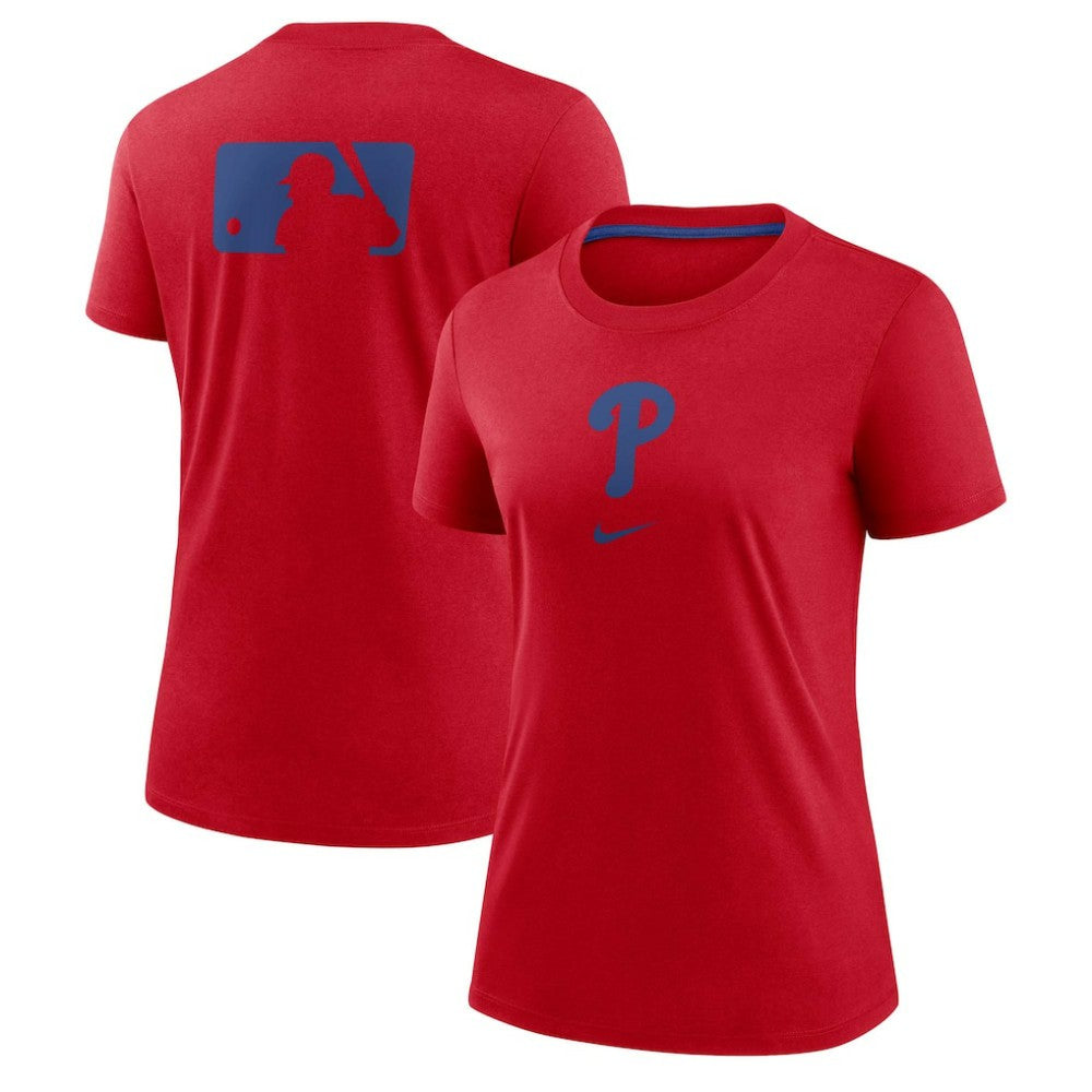 Philadelphia Phillies Nike Women's Authentic Collection Early Work Tri-Blend T-Shirt - Red T-shirts