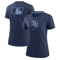 Tampa Bay Rays Nike Women's Authentic Collection Early Work Tri-Blend T-Shirt - Navy T-shirts