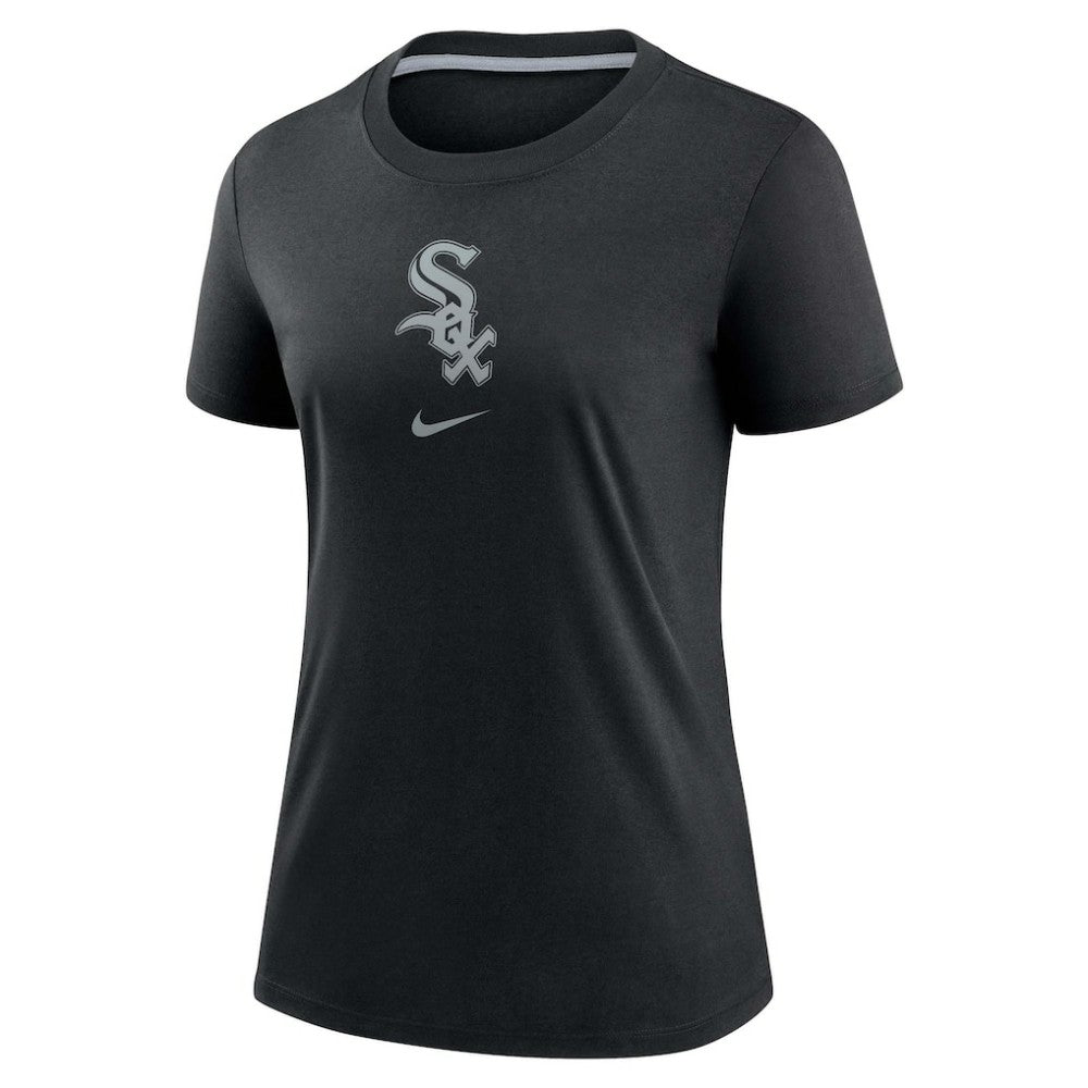 Chicago White Sox Nike Women's Authentic Collection Early Work Tri-Blend T-Shirt - Black T-shirts