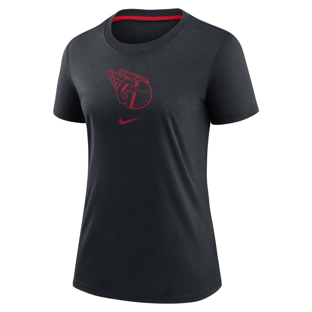 Cleveland Guardians Nike Women's Authentic Collection Early Work Tri-Blend T-Shirt - Navy T-shirts