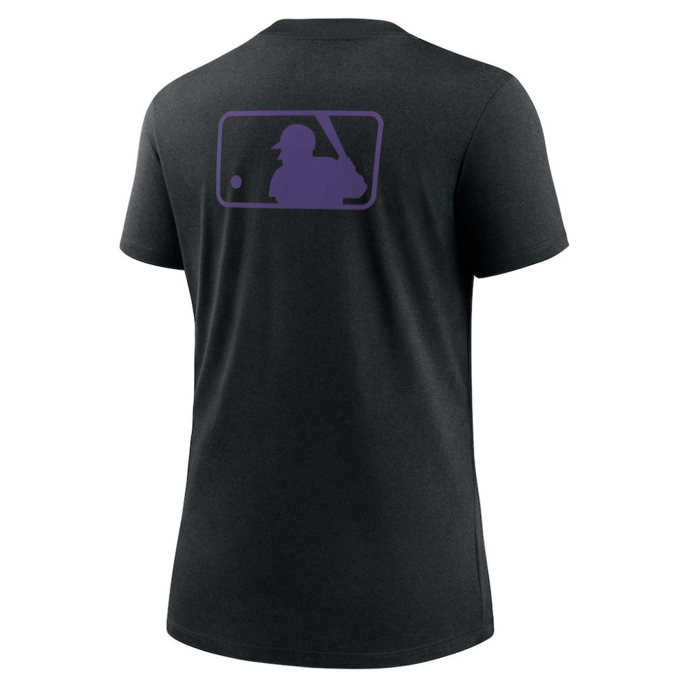 Colorado Rockies Nike Women's Authentic Collection Early Work Tri-Blend T-Shirt - Black T-shirts