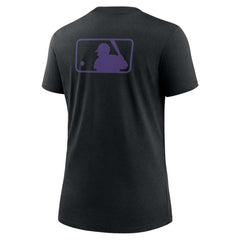 Colorado Rockies Nike Women's Authentic Collection Early Work Tri-Blend T-Shirt - Black T-shirts