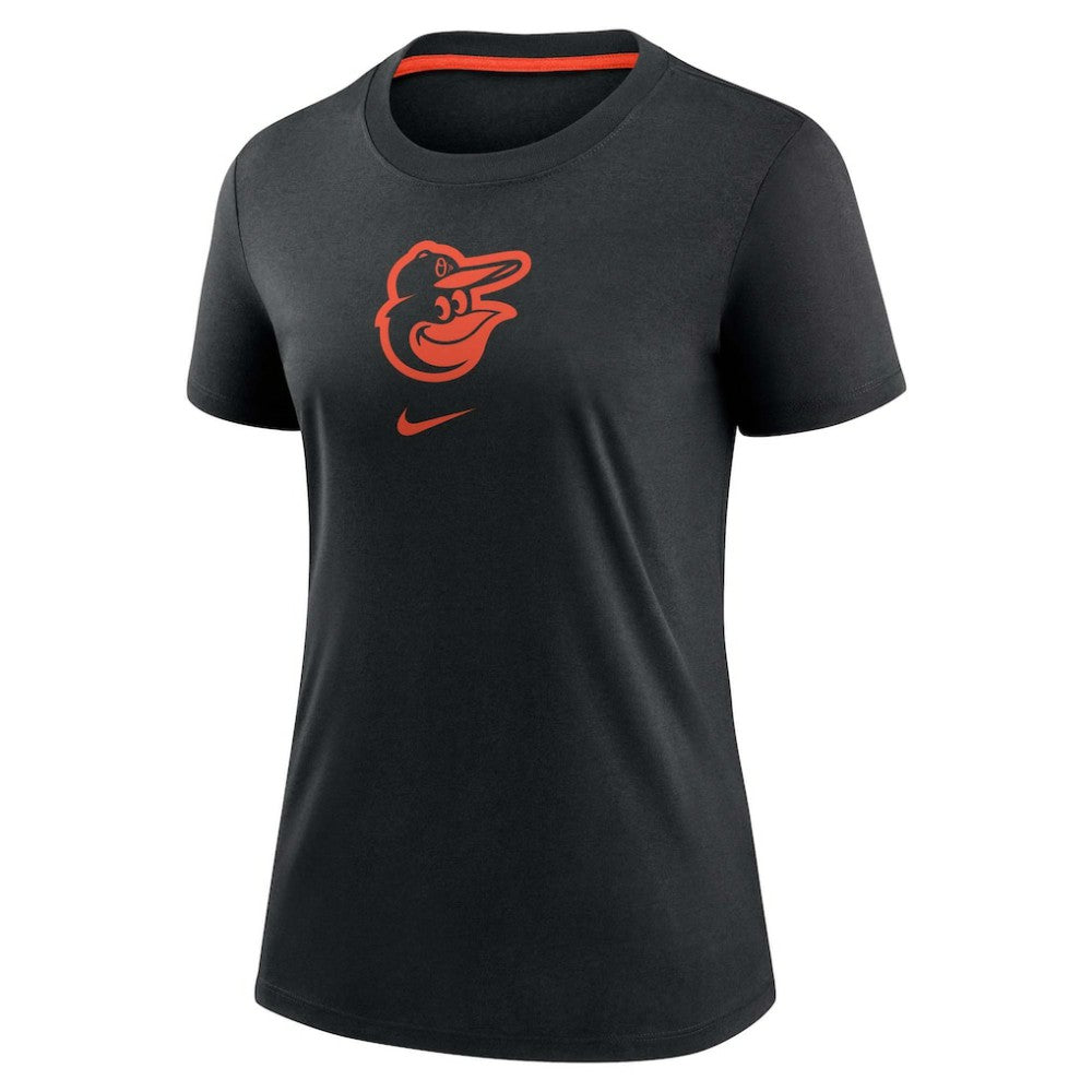 Baltimore Orioles Nike Women's Authentic Collection Early Work Tri-Blend T-Shirt - Black T-shirts