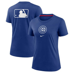 Chicago Cubs Nike Women's Authentic Collection Early Work Tri-Blend T-Shirt - Royal T-shirts