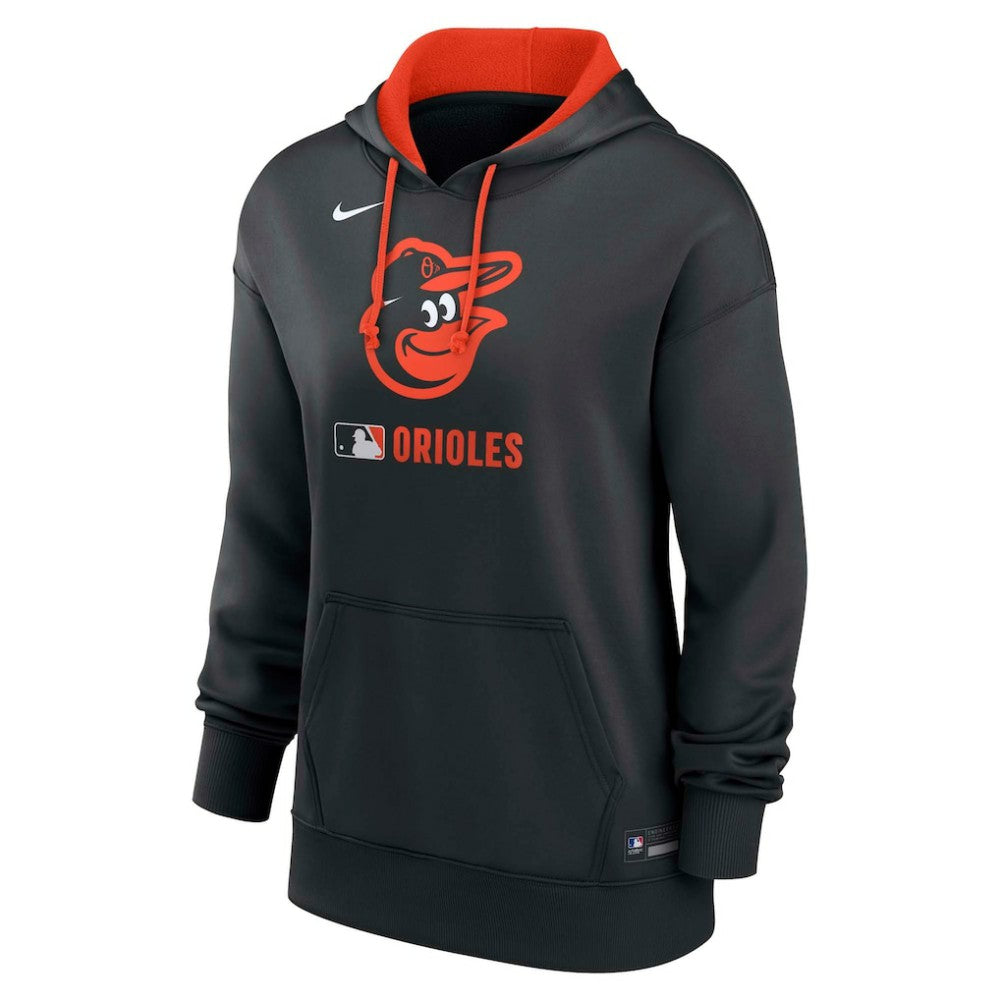 Baltimore Orioles Nike Women's Authentic Collection Therma-FIT Hoodie - Black Hoodies