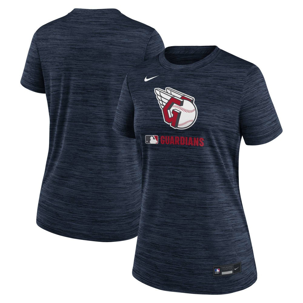 Cleveland Guardians Nike Women's Authentic Collection Velocity Dri-FIT T-Shirt - Navy T-shirts