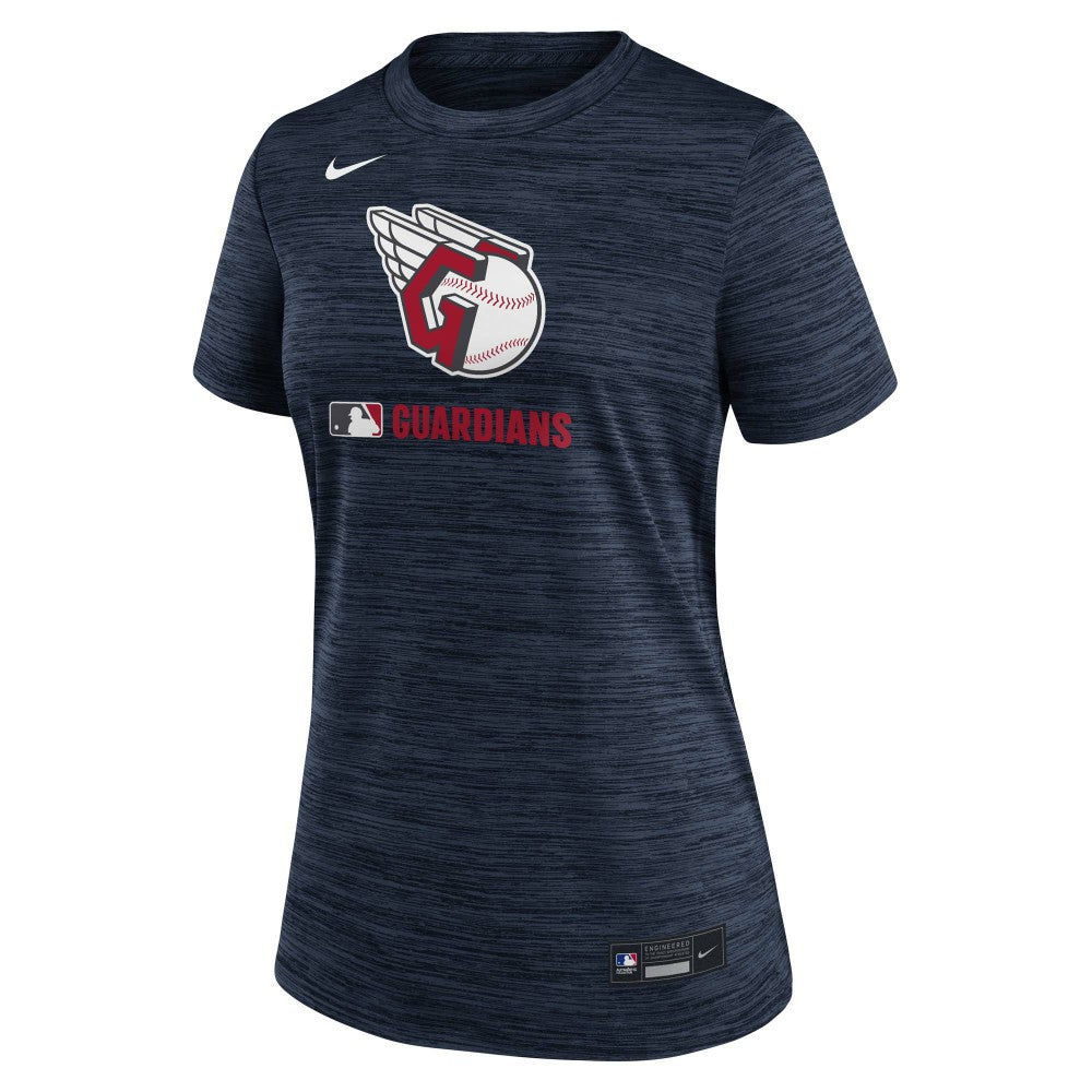 Cleveland Guardians Nike Women's Authentic Collection Velocity Dri-FIT T-Shirt - Navy T-shirts