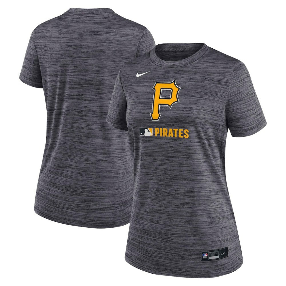 Pittsburgh Pirates Nike Women's Authentic Collection Velocity Dri-FIT T-Shirt - Black T-shirts