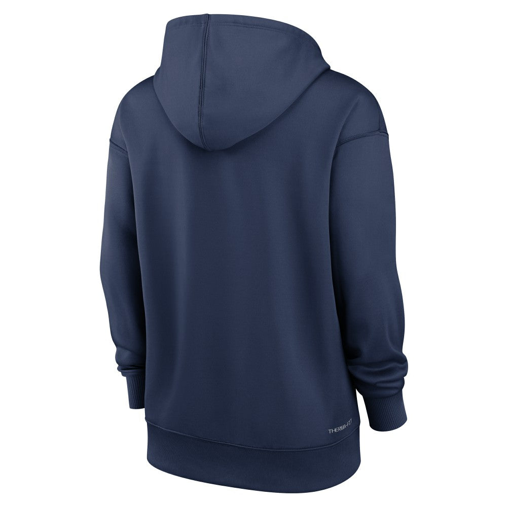 Los Angeles Angels Nike Women's Authentic Collection Lockup Alternate Logo Therma Hoodie - Navy Hoodies