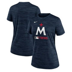 Minnesota Twins Nike Women's Authentic Collection Alternate Logo Velocity Dri-FIT  T-Shirt - Navy T-shirts