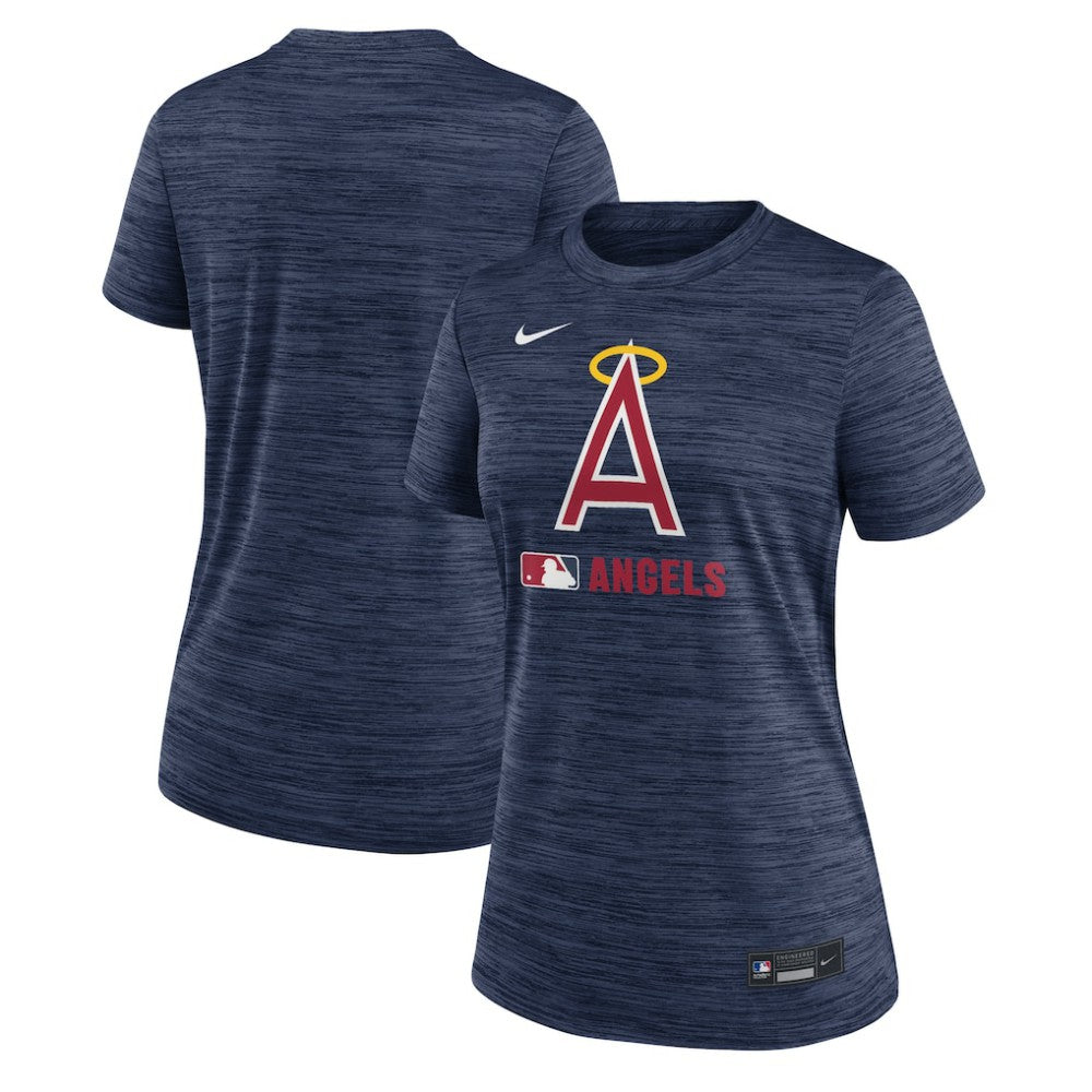 Los Angeles Angels Nike Women's Authentic Collection Alternate Logo Velocity Dri-FIT  T-Shirt - Navy T-shirts