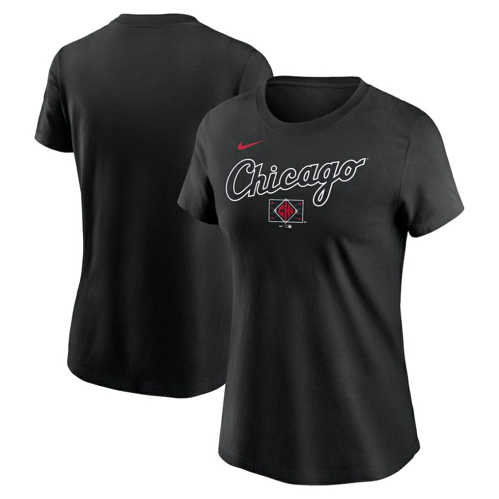 Chicago White Sox Nike Women's 2025 City Connect Wordmark T-Shirt - Black T-shirts