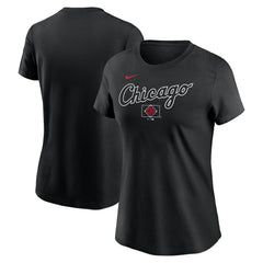 Chicago White Sox Nike Women's 2025 City Connect Wordmark T-Shirt - Black T-shirts