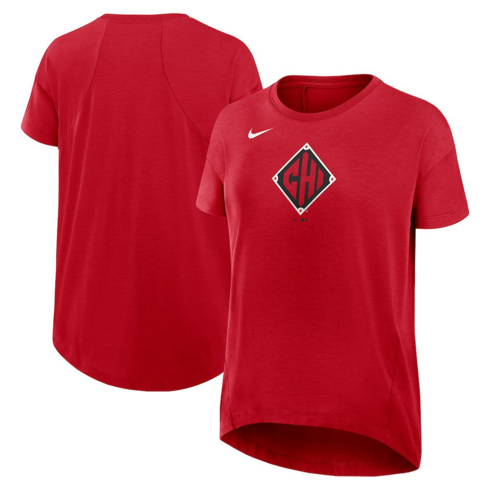 Chicago White Sox Nike Women's 2025 City Connect Flowy Fashion Tri-Blend Dri-FIT T-Shirt - Red T-shirts