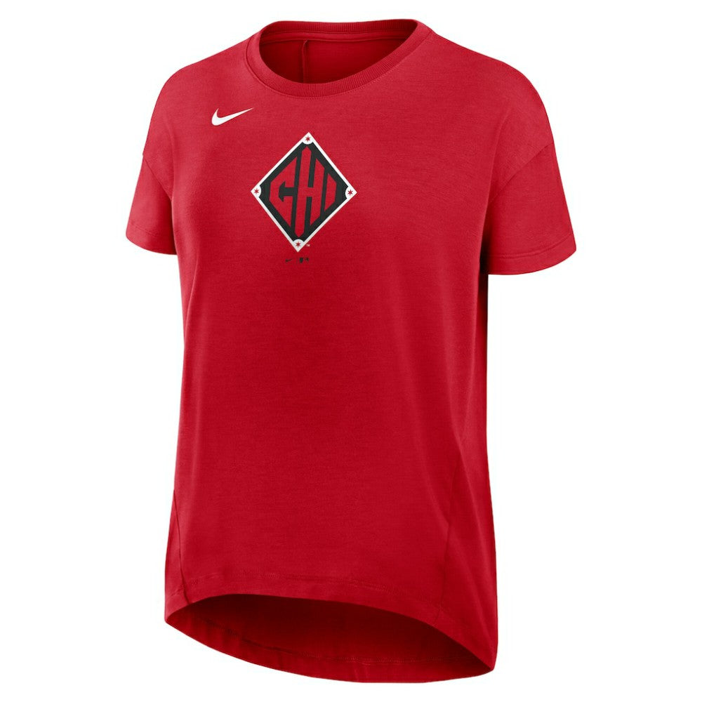 Chicago White Sox Nike Women's 2025 City Connect Flowy Fashion Tri-Blend Dri-FIT T-Shirt - Red T-shirts