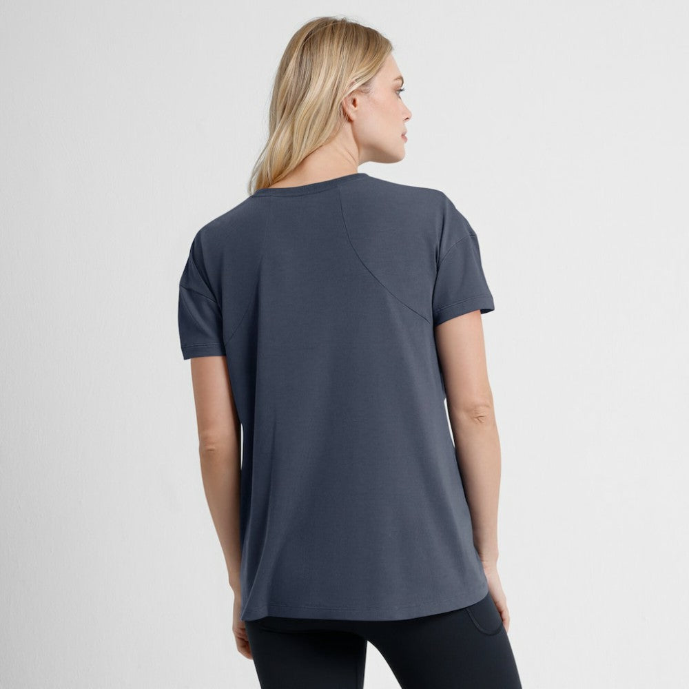 Los Angeles Dodgers Nike Women's 2025 City Connect Flowy Fashion Tri-Blend Dri-FIT T-Shirt - Charcoal T-shirts