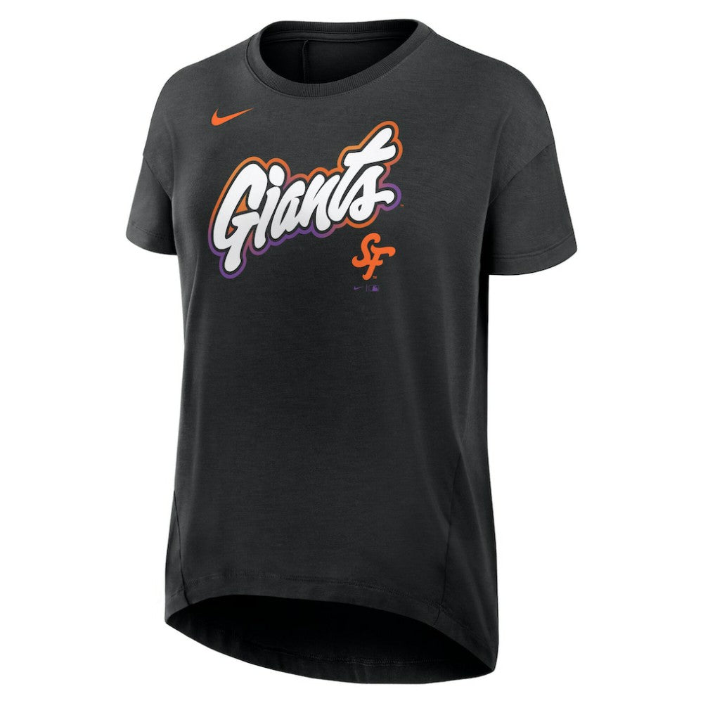 San Francisco Giants Nike Women's 2025 City Connect Flowy Fashion Tri-Blend Dri-FIT T-Shirt - Black T-shirts