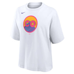 Colorado Rockies Nike Women's 2025 City Connect Logo Boxy T-Shirt - White T-shirts
