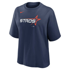 Houston Astros Nike Women's 2025 City Connect Logo Boxy T-Shirt - Navy T-shirts