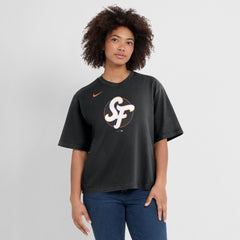 San Francisco Giants Nike Women's 2025 City Connect Logo Boxy T-Shirt - Black T-shirts